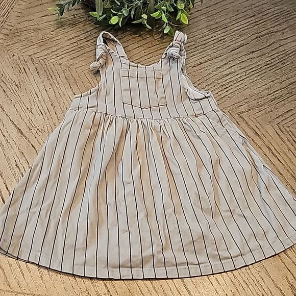 4T pinstripe sleeveless dress army green - Picture 11 of 11